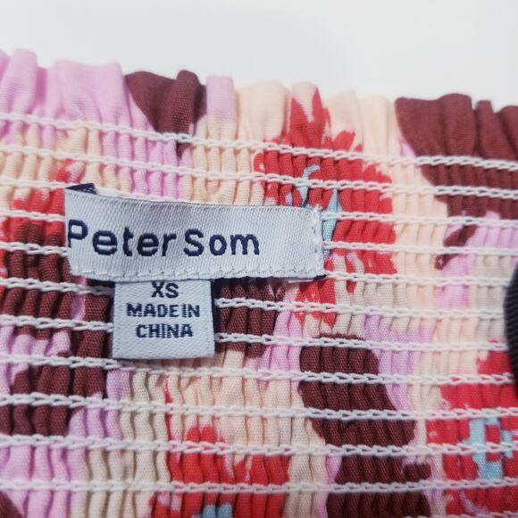 Peter Som Floral Smocked Baby Doll Blouse - Picture 5 of 12